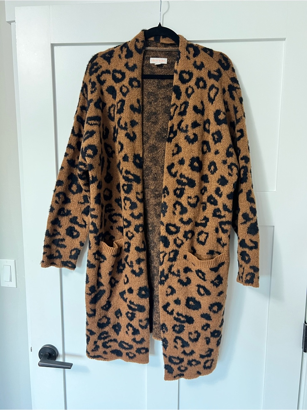 Knox Rose Leopard Cheetah Print Long Cardigan
